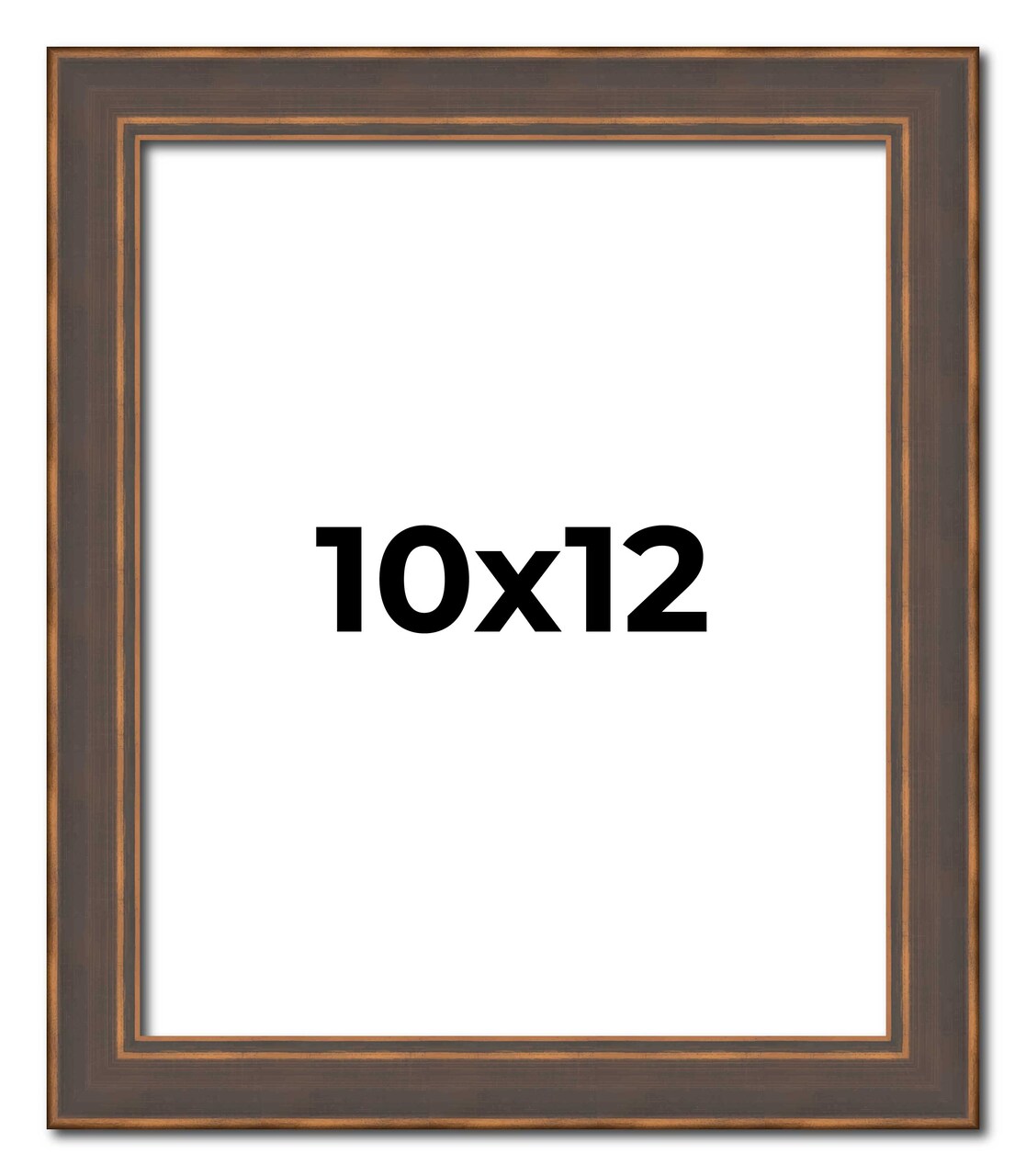 Photo Size Elegant Brown Picture Frame - UV Acrylic, Foam Board Backing, Hanging Hardware